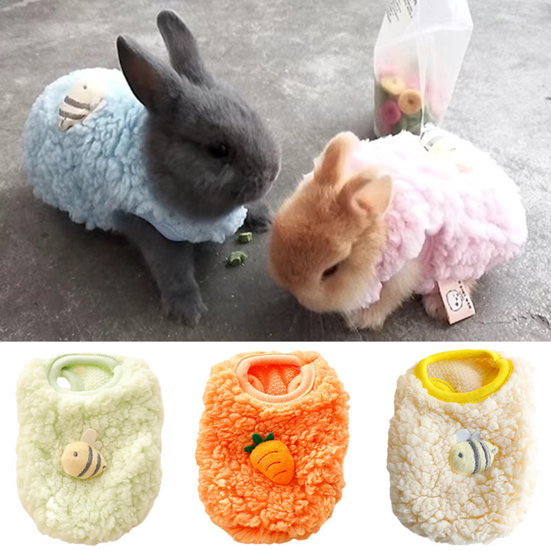 Inverno Coelho Gatinho Camisola Roupas De Veludo Quente Pequeno Animal Pullovers Cobaia Chinchilas Colete