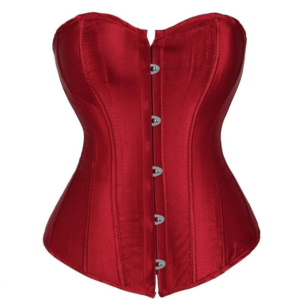 Espartilho de cetim simples de corte alto elegante estilo gótico moldar espartilho Sexy Plus Size Busk venda quente broc