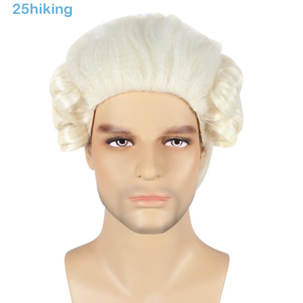 Peruca Encaracolada Cosplay Barroca Para Caminhada , Histórica De Luxo Advogado Juiz , Perucas De Fantasia Masculinas Br