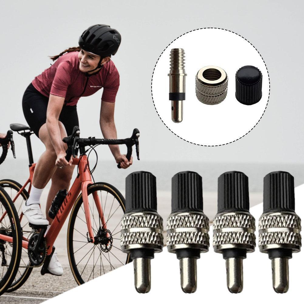 4/Válvula De Bicicleta Presta Núcleo Removível Alemã Tubos De Cobre Novo Sem Câmara B5v8