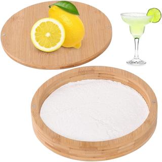 Conjunto de Salgador de Margarita com Tampa - Salgador de Bambu para Coquetéis - Salgador de Copos para Festas e Bares -