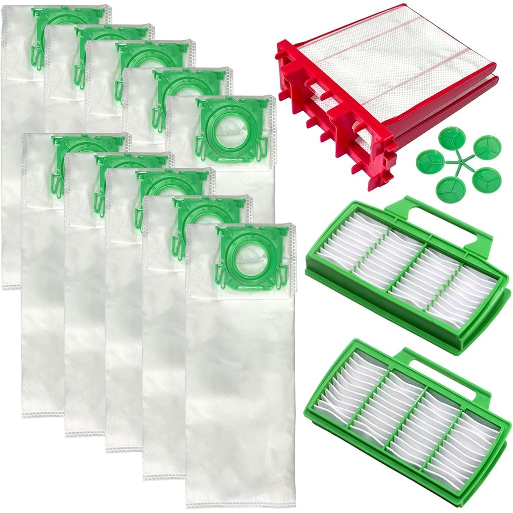 Substituição para o modelo SEBO Airbelt K Series, 1 unidade de filtro de exaustão e 1 unidade de filtro micro-higiênico 