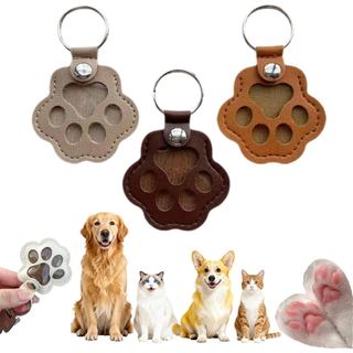 3 Peças de Chaveiros Comemorativos com Estampa de Pata para Guardar Pelo de Animal de Estimação, Presente para Amantes d