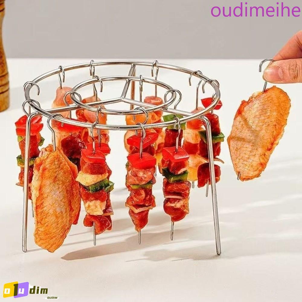 Espetos De Grelha Giratórios OUDIMEIHE , Suporte De Espeto Para Fritadeira De Ar De Aço Inoxidável À Prova De Ferrugem ,