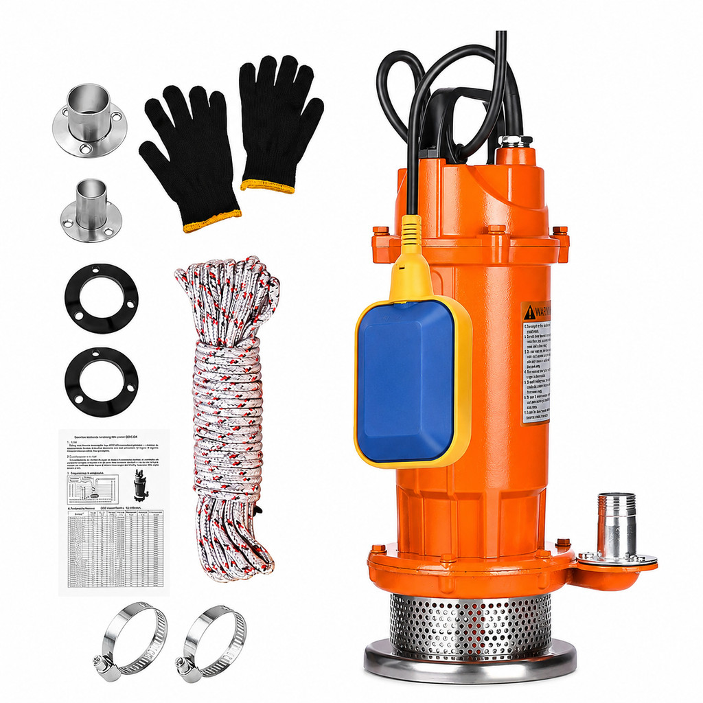 Bomba Sapo Submersa Água Suja Limpa 750W 1HP Automática Com Bóia Drenagem Enchente Kit Completo