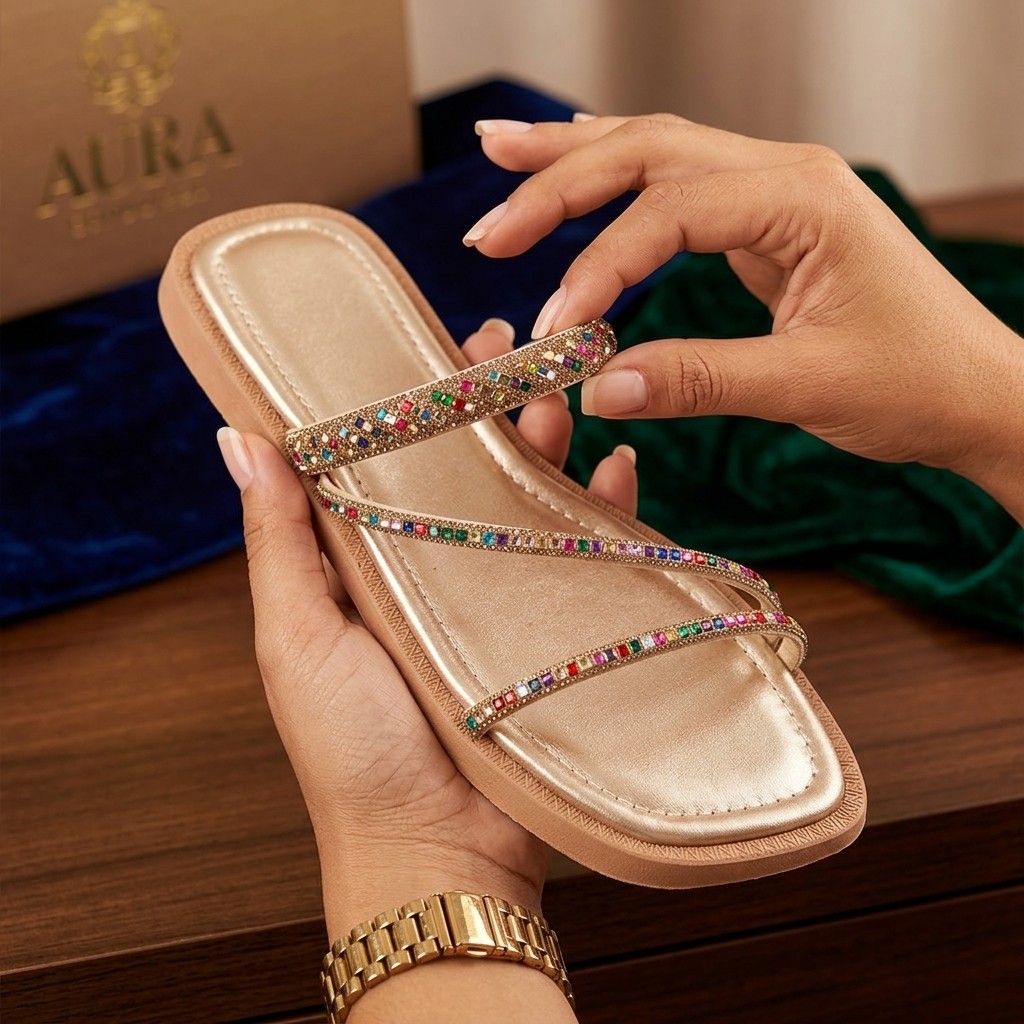 Sandália Papete Birken Rasteira Feminina Moderna Confortável Varias Cores Strass Colorido