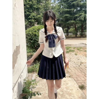 Doce batata Meow Original jk marinheiro terno de manga curta feminino bordado boneca colar material escolar uniforme sai