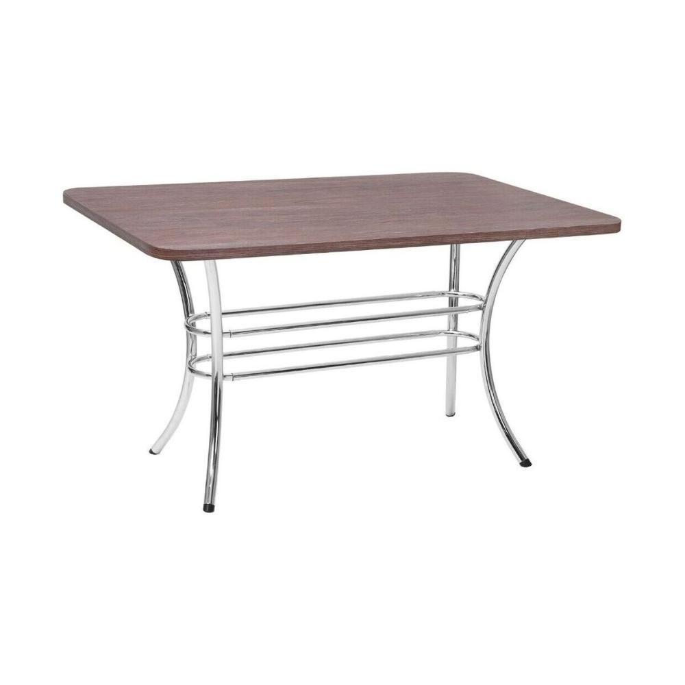 Mesa De Jantar Retangular 137cm 6 Lugares Multimóveis Cr50144 Nogueira Nogueira