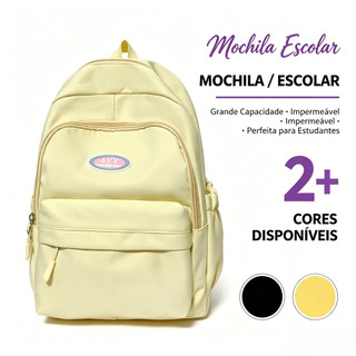 Mochila escolar de grande capacidade, mochila para estudantes, bolsa feminina à prova d'água