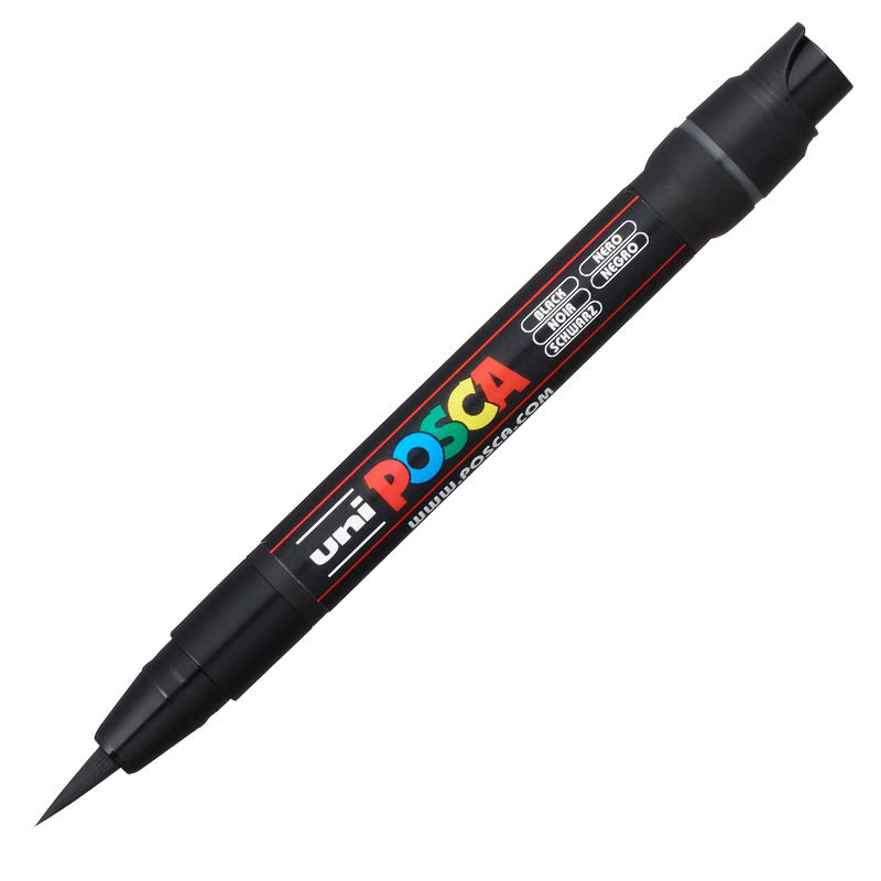 Caneta Posca Brush PCF-350 Preto uni-ball