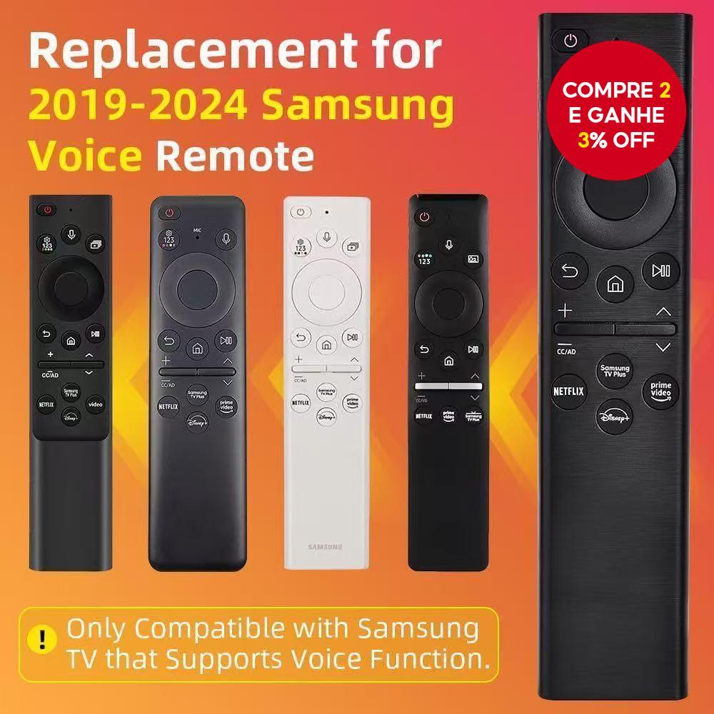 Controle Remoto De Voz De Substituição Para Samsung Smart TV 2022 BN59-01386D BN59 01385A Alimentado Por Não Solar