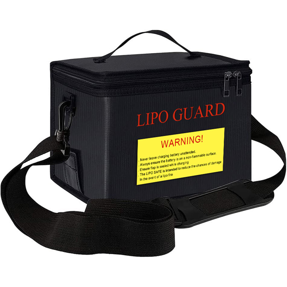 Saco à prova de fogo Bateria ive à prova de explosão com alça de zíper Bolsa de proteção de armazenamento portátil para