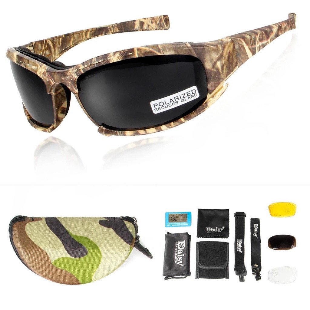 Óculos De Proteção Para Camuflagem Daisy X7 4LS Homens Militares Polarizados Sol À Prova De Bala Airsoft Motocicletas