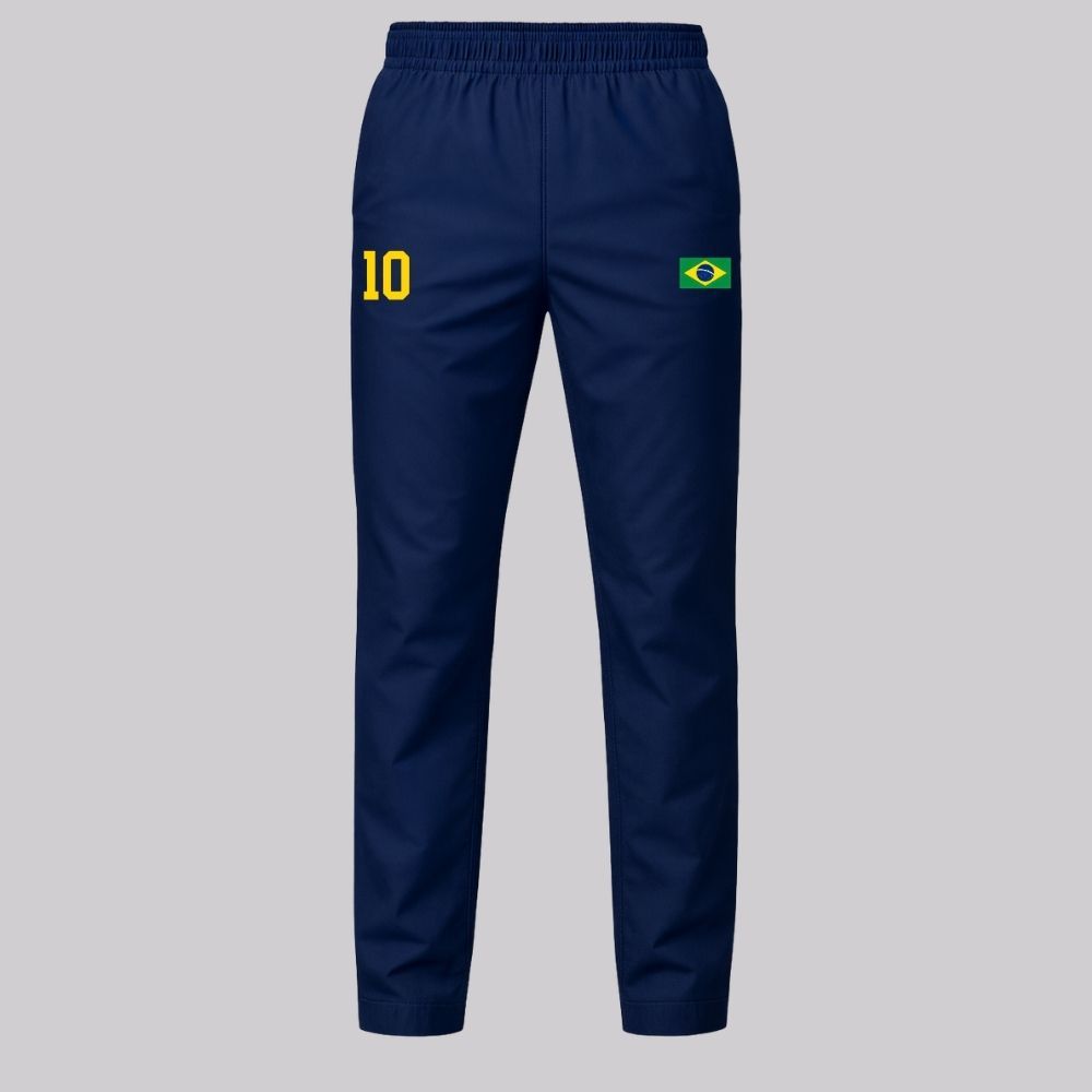 Calça Tactel Tectel Masculina Estampa Brasil 10 Streetwear Esportiva Casual