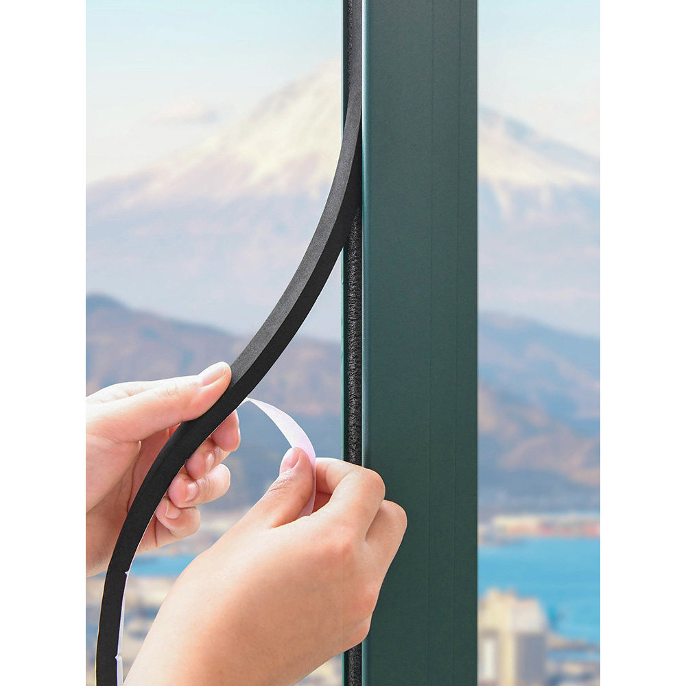 Estilo japonês porta janela tira de vedação esponja porta costura adesivo auto-adesivo isolamento acústico porta inferio