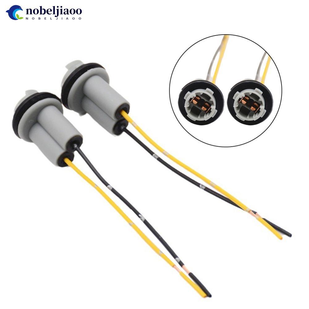 NOBELJIAOO 2 Pçs Carro T10 Lâmpada Soquete Titular Fio Plug Chicote Fiação Adaptador T13 T15 Base De Luz Conector Acessó