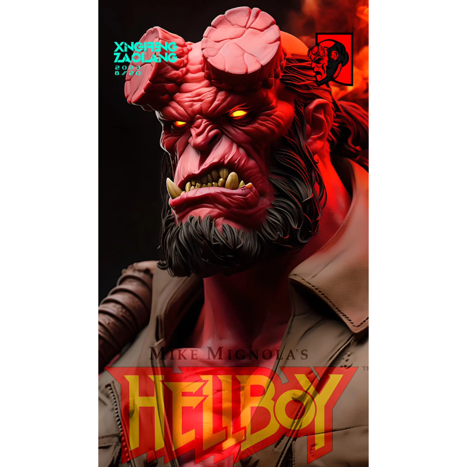 MEZCO Ant Hellboy Hellboy Hellboy Boneca humanóide móvel de 23 cm