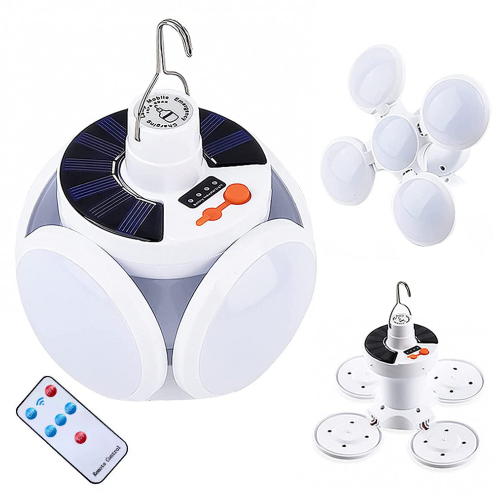 Lanterna De Acampamento LED Recarregável Com Holofote Dobrável , Luz Portátil Para Barraca 5 Modos De Camping , Caminhad