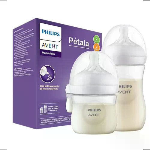 Kit Mamadeira Philips Avent Pétala 125ml260ml Bico N°2 N°3