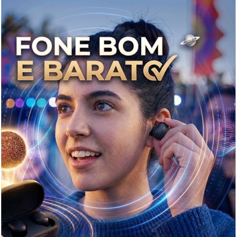 ​Fone De Ouvido Sem Fio Bluetooth Redmi Airdots Bom E Barato Intra-auricular Qualidade Premium Com Case
