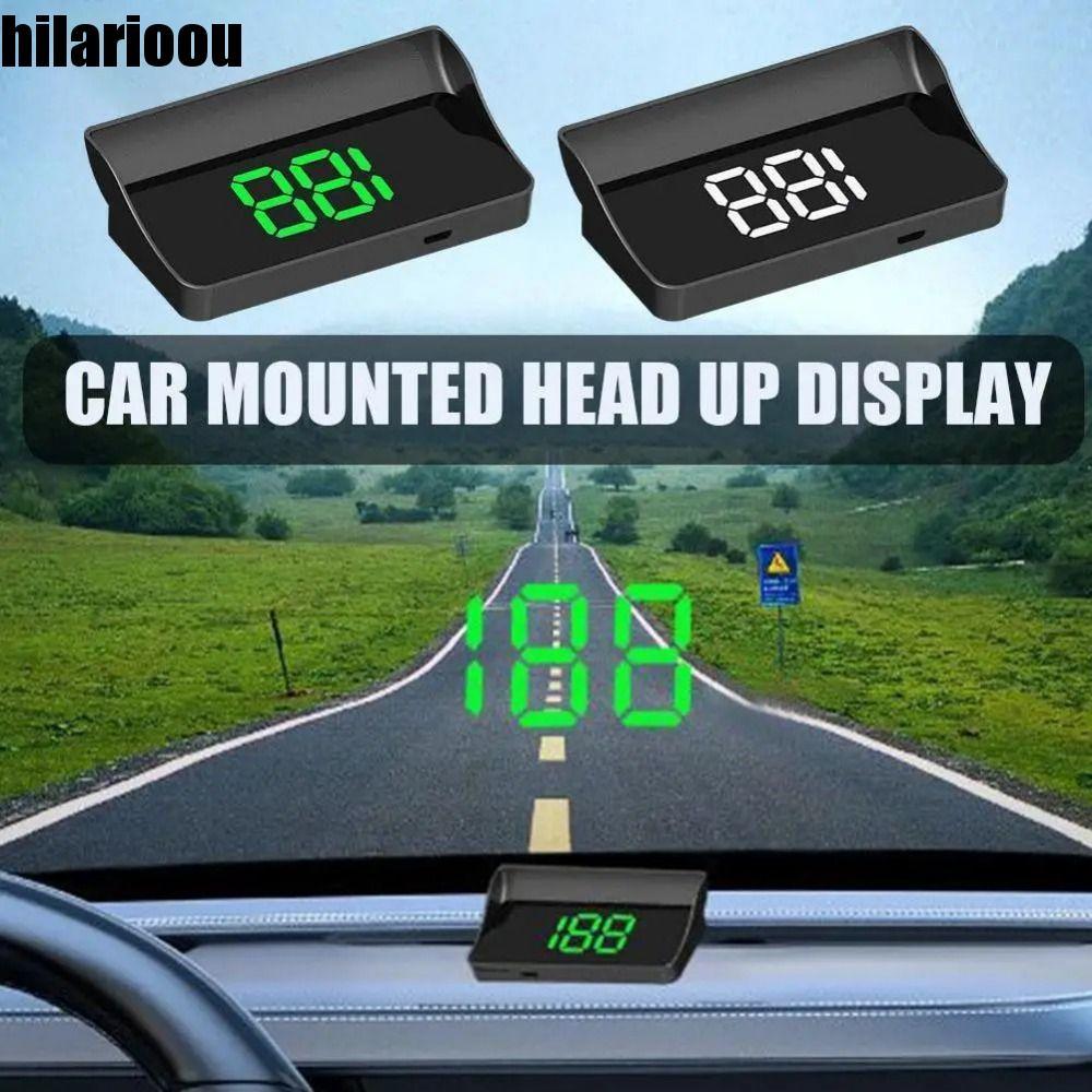 HILARIOOU Car Head Up Display , Velocímetro Digital De Plástico HUD GPS Universal Portátil