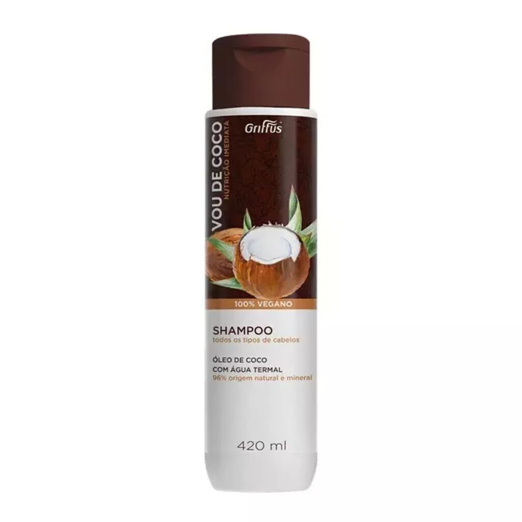 Shampoo Vou de Coco com Óleo de Coco e Água Termal 420ml