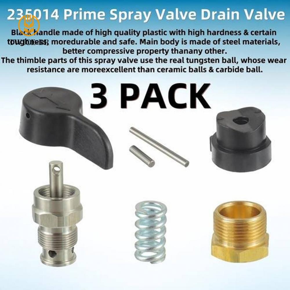 Válvula De Pressão De Retorno De Metal , Pacote Com 3 Para Graco Ferramentas De Pulverização Sem Ar 395 490 495