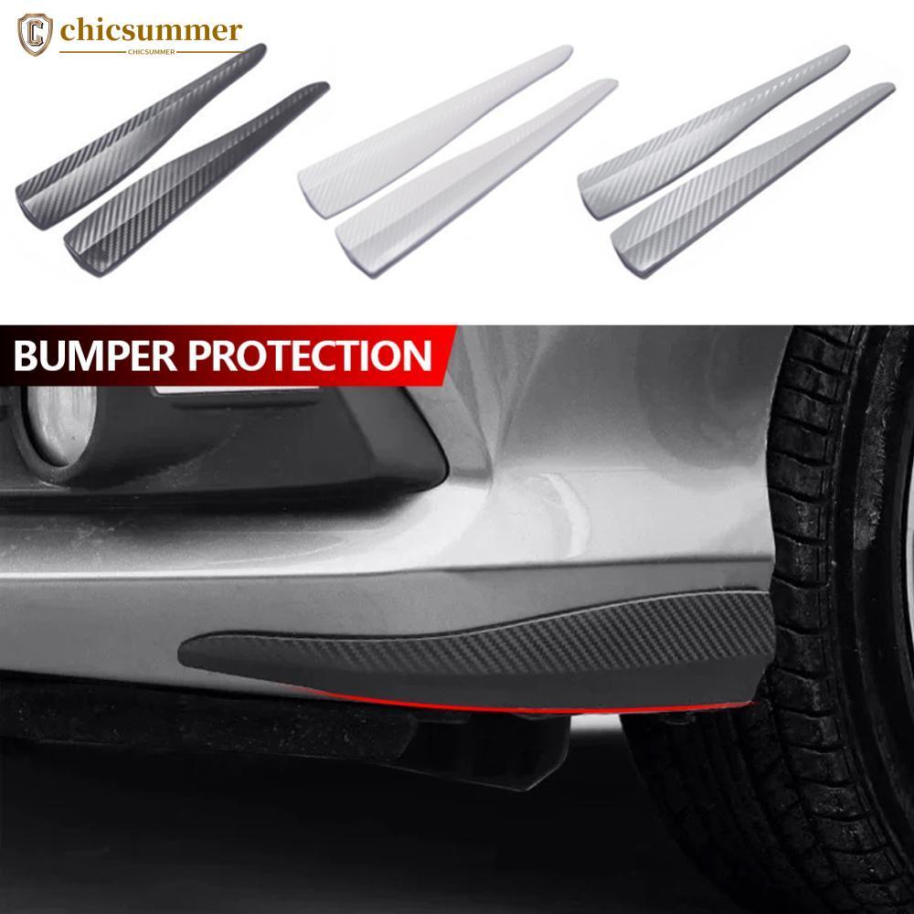 CHICSUMMER 2 Unidades Protetor Universal De Canto De Para-Choque De Carro Dianteiro Traseiro Tira De Borracha Anticolisã