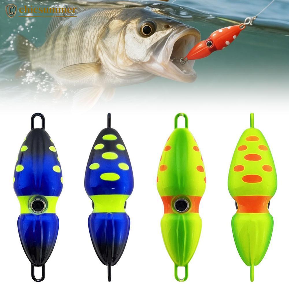 CHICSUMMER 40G/60G Forma De Cabaça Jig De Afundamento Rápido De Baixa Resistência Long Cast Biônico Amendoim Lula Brilha
