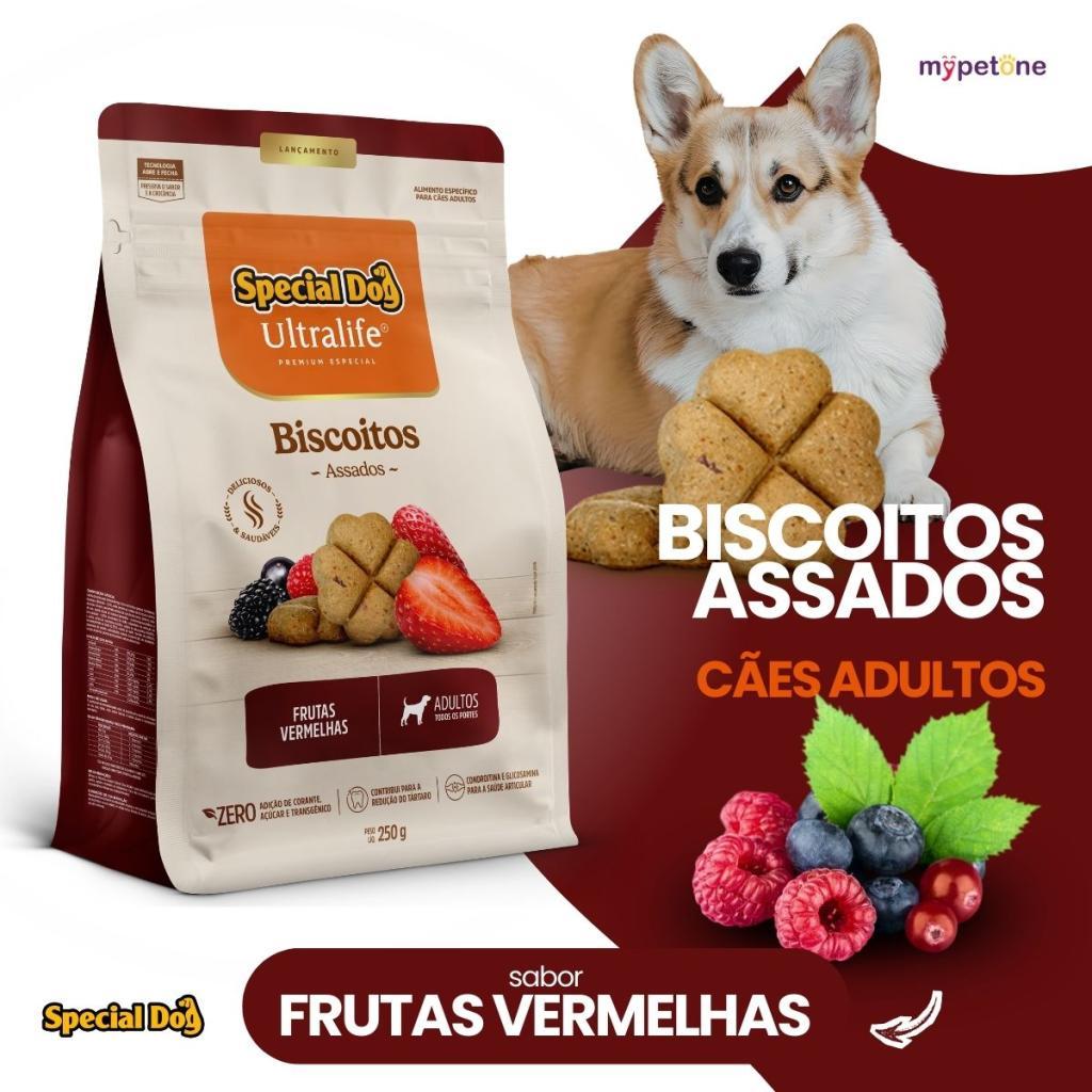 Biscoitos Special Dog Ultralife Cães Adultos Sabor Frutas Vermelhas - 250g