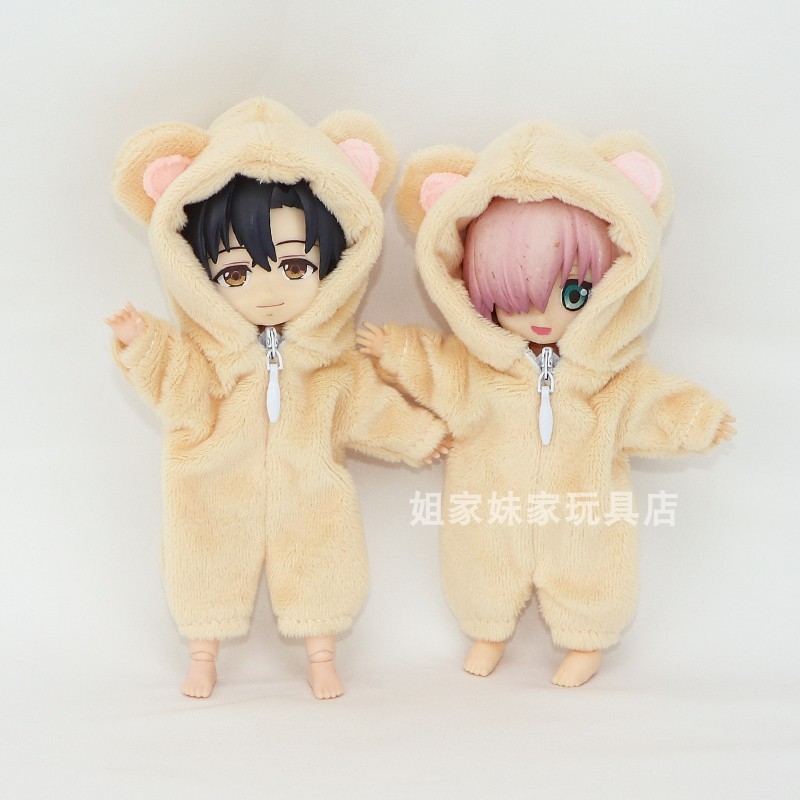 Ob11 roupas de bebê manteiga urso macacão Animal roupas para casa 12 pontos bjd GSC argila YMY P9 e outro corpo