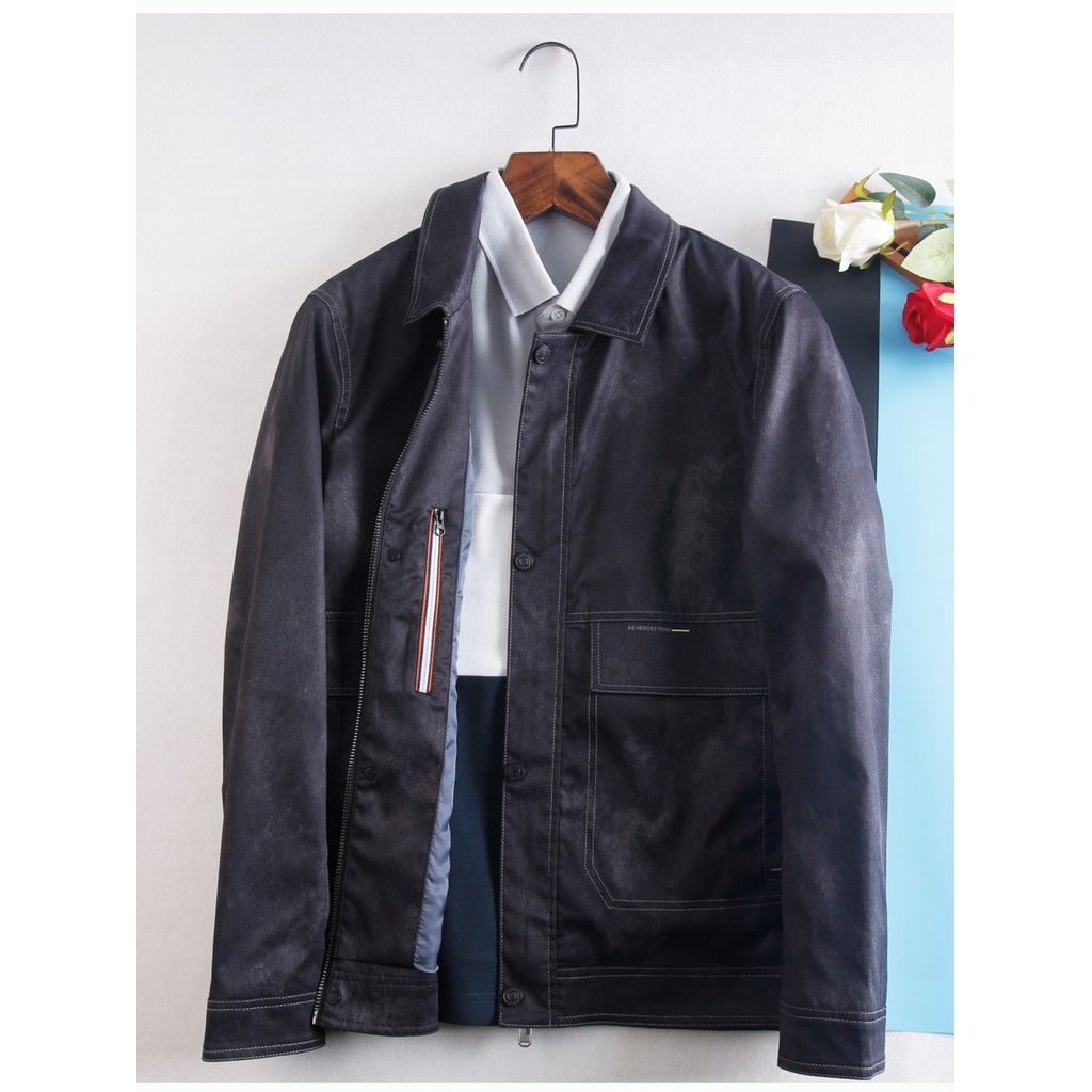 Brick Cabinet 500+HL35207 Sea Series Jaqueta masculina Casual de lapela primavera moda jovem