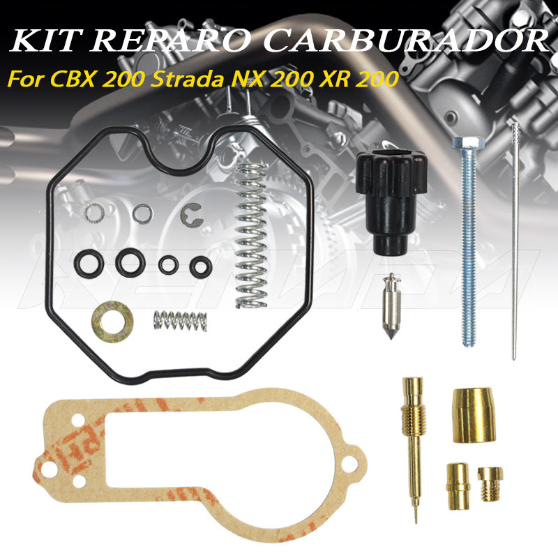 Kit Reparo Carburador Giclê Agulha Junta Para Moto CBX 200 Strada NX 200 XR 200 Alta Durabilidade
