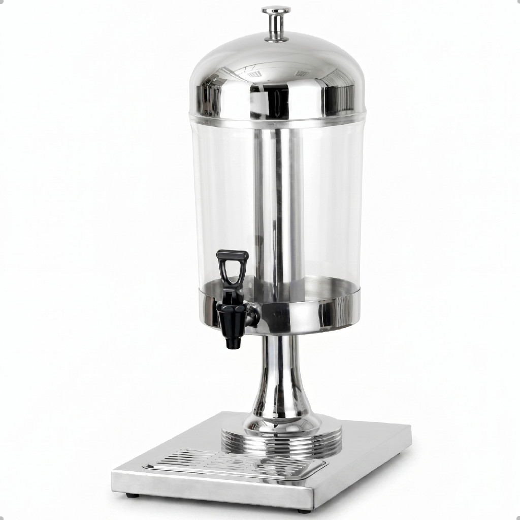 Suqueira Dispenser Bebidas Geladas 8 litros Marchesoni Aço Inox Torneira de Pressão Pingadeira