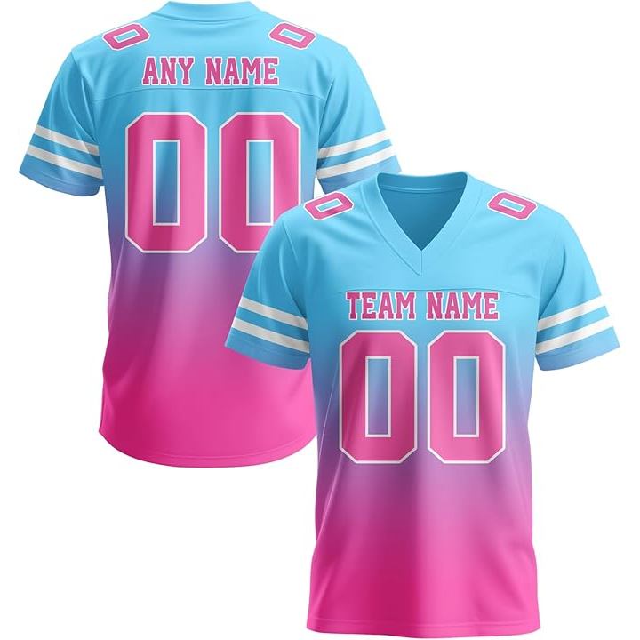 Camisa de rugby americana personalizada Stithomer, camisa de treinamento de rugby americano personalizada, nome costurad