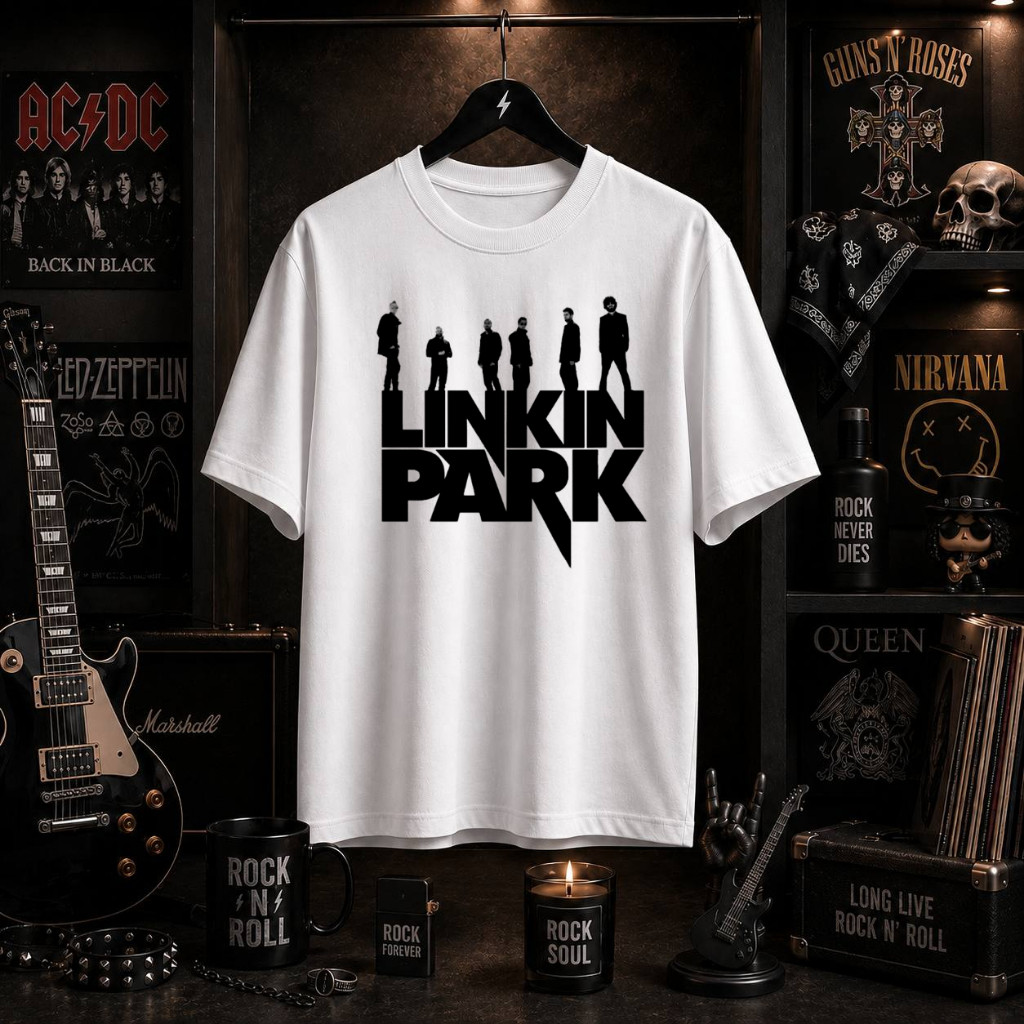 Camiseta Linkin Park Rock Nu Metal Oversized Streetwear Algodao Premium Banda Unissex MYN STORE