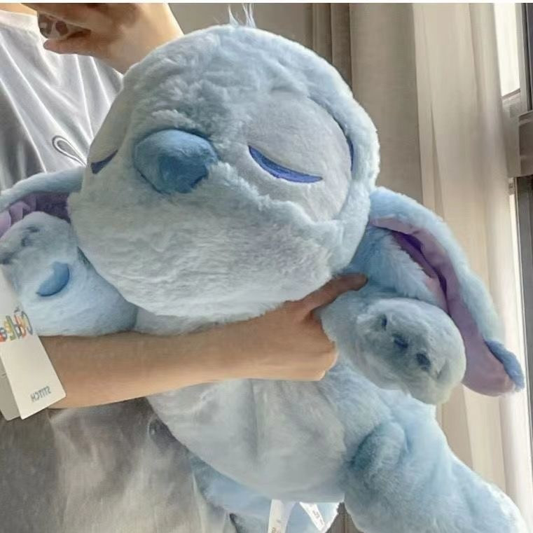 Grande almofada de pelúcia do Stitch da Disney, azul e rosa, com 40 cm, brinquedo de pelúcia infantil do Lilo e Stitch.