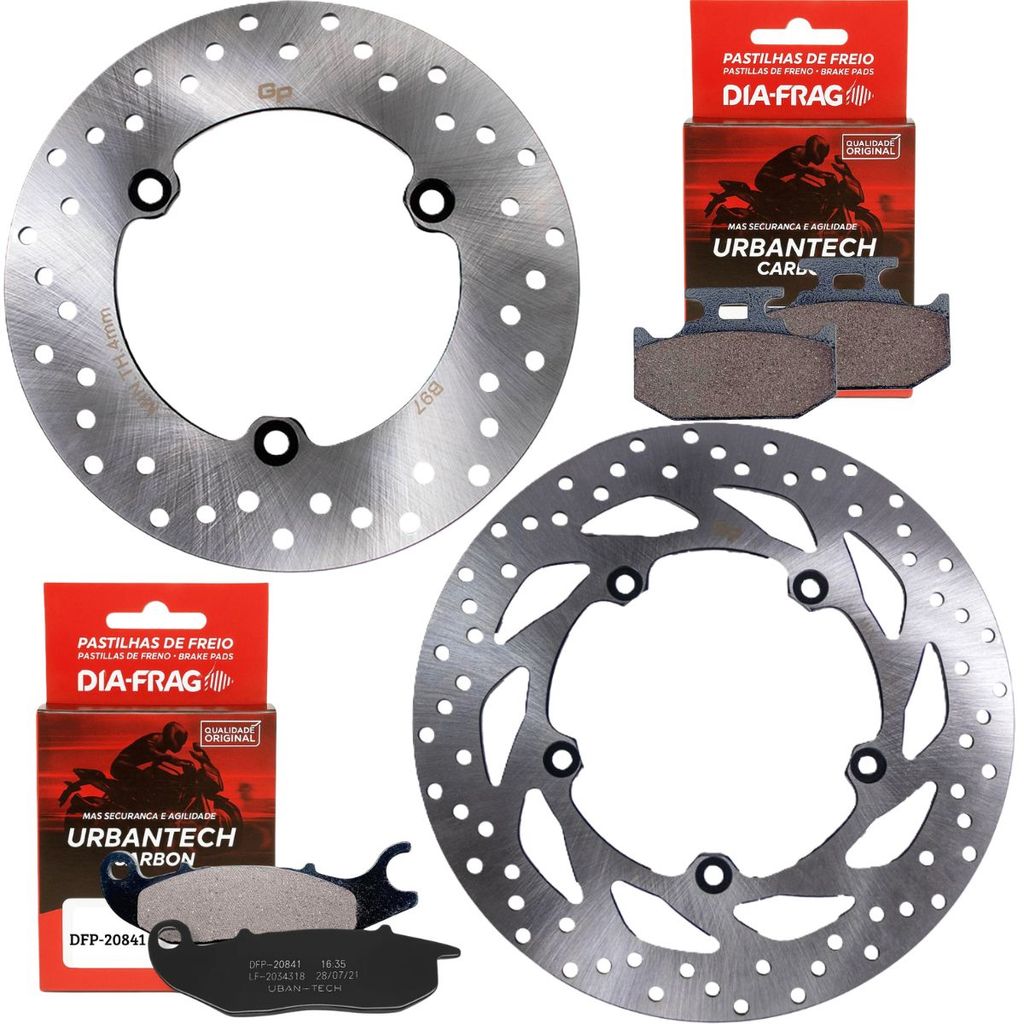 Discos de Freio Fz25 250 Abs 2018-2026+ Pastilhas Diafrag