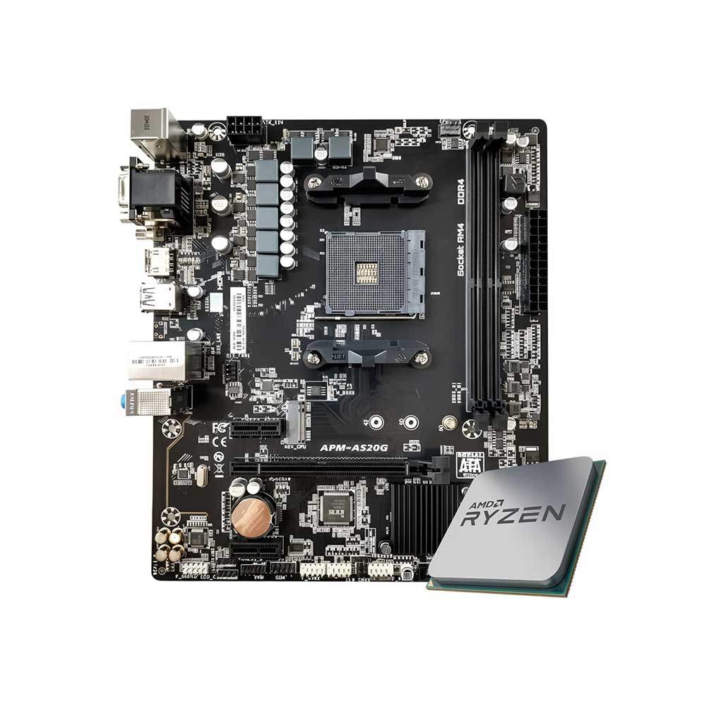 Kit Upgrade Placa-mãe Pcware A520g Am4 Ddr4, Processador Amd Ryzen 3 3200g Oem