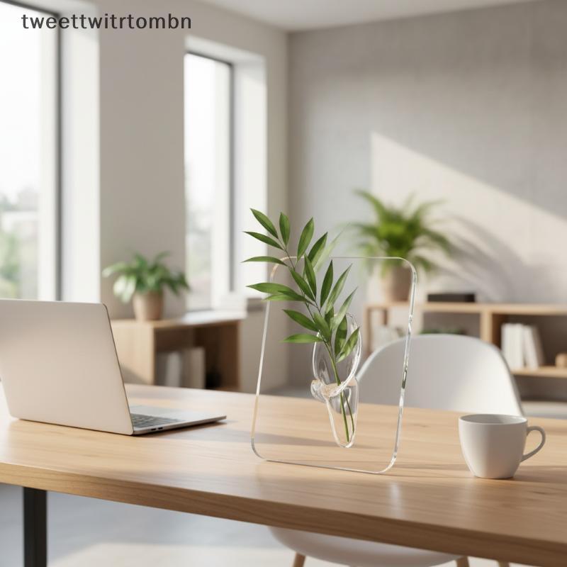 tweettwitrtombn Vaso De Acrílico Transparente Para Flores , Moderno , Leve , Decoração De Mesa Casa , Jarra De Exibição