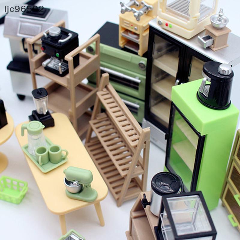 [ljc] 1 : 12 Casa De Bonecas Em Miniatura Grade Espaço Mini Espremedor Suprimentos De Cozinha Modelo De Cena Decoração B
