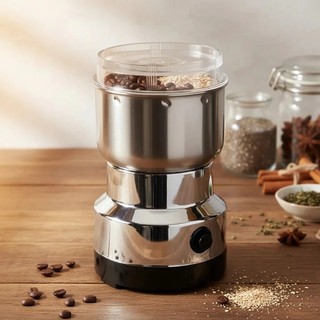 Moedor Elérico Multifuncional de Café e Especiarias 110V  Aço Inoxidável 4 Lâminas