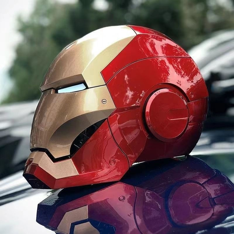 Capacete do Homem de Ferro Brilhante 1:1, Máscara de Cosplay mk5, Jarvis, Luvas Luminosas Deformáveis Elétricas, Brinque