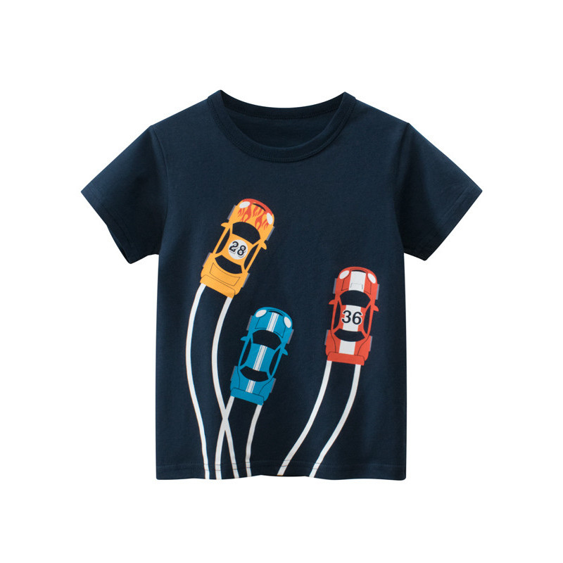 27 crianças marca versão coreana roupas infantis verão meninos de manga curta camiseta bebê crianças dos desenhos animad