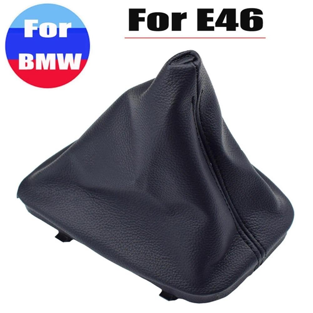 Manopla De Câmbio Manual Para Carro , Bota De Couro Preto Com Moldura BMW E30 E36 E39 E46 E81 E82 E87 E88 E90 E91 E92 E9