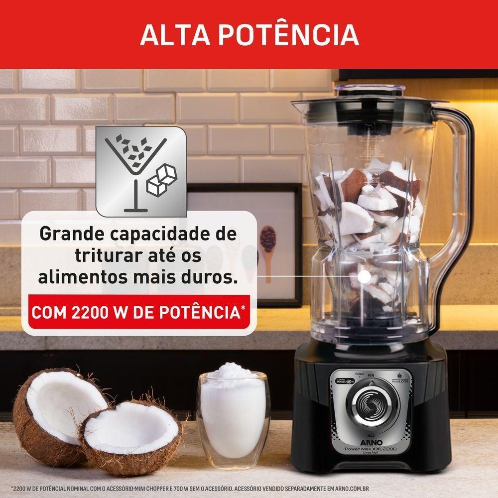 Liquidificador Arno Power Max XXL Preto LN88 2,25L 2200W 127V · foto 2