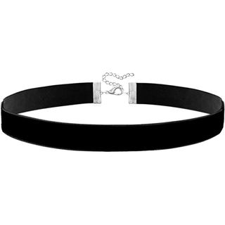 Colar Choker Preto para Mulheres, Conjunto de Chokers de Veludo Preto, Colares Choker Clássicos para Mulheres, Acessório