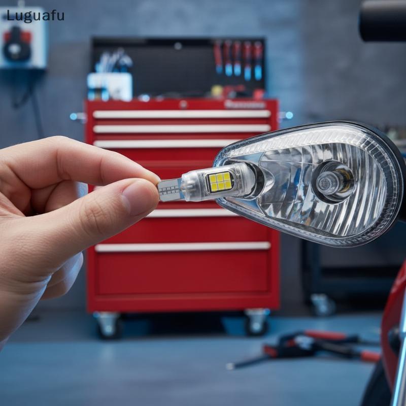 Luguafu Firefly T15 LED Luz De Sinal De Parque De Contato Duplo Âmbar Branco Azul Lâmpada Para Automotivo DRL Circulação