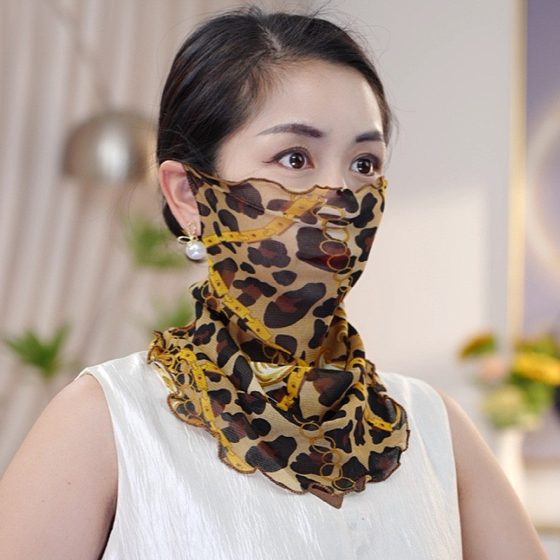 Protetor solar véu de seda gelo rosto cheio pára-sol lenço de seda feminino verão máscara babador capa pescoço proteção 