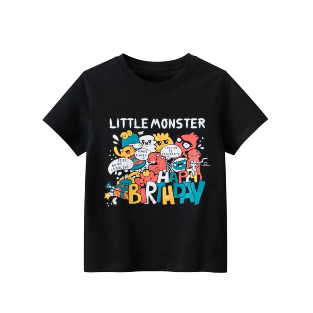 GRrrr Penteado Puro Algodão Roupas Infantis Versão Coreana Verão Crianças Bonito Dos Desenhos Animados Camiseta de Manga